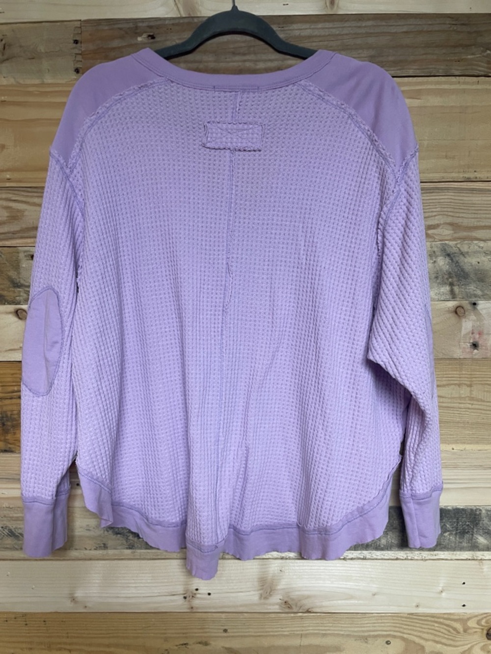 Urban Daizy size Large Lavender Waffle-Knit Long Sleeve Lightweight Soft Top - Picture 9 of 9